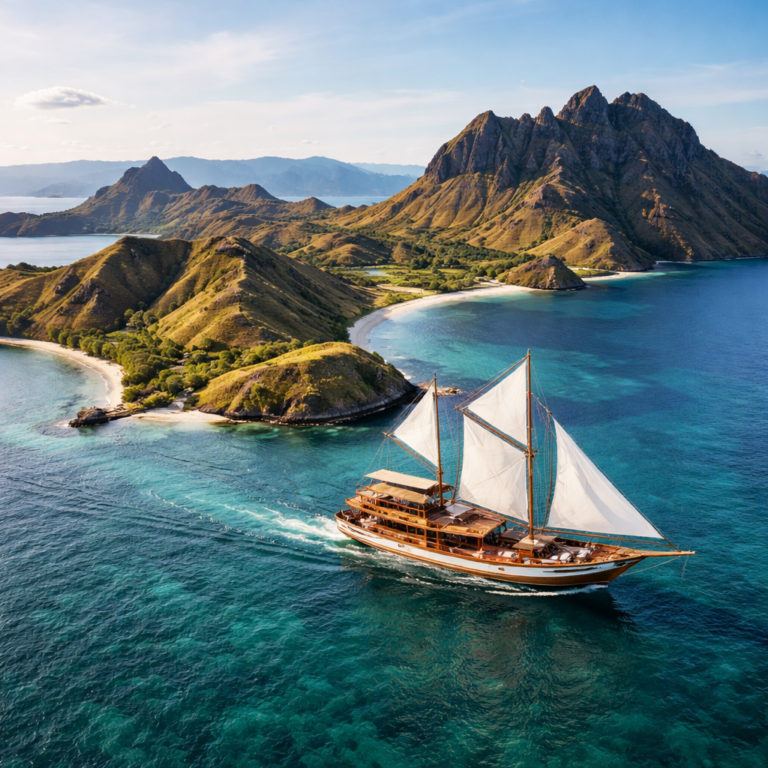 Komodo Island tour with phinisi boat sailing through Komodo National Park - phinisea.com