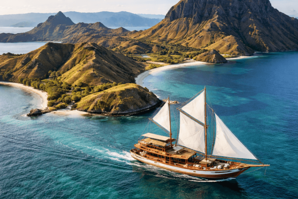 Komodo Island tour with phinisi boat sailing through Komodo National Park - phinisea.com